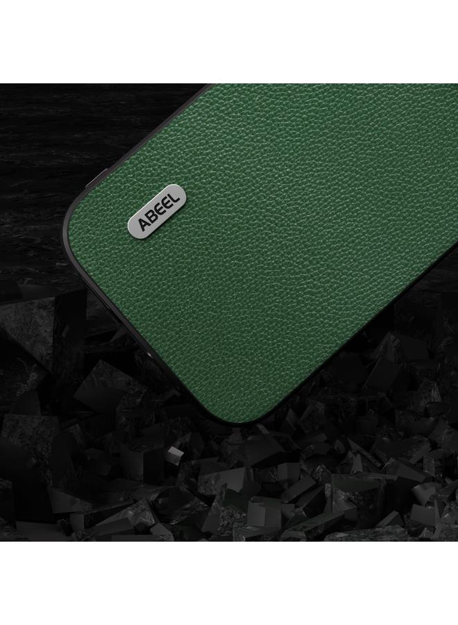 اس-توب جراب هاتف iPhone 14 Pro من ABEEL، مصنوع من الجلد الأصلي بحافة سوداء، من Mino - Image 3