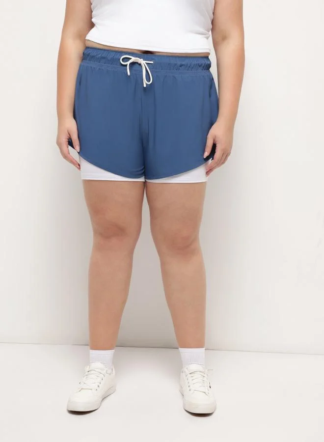 زيسي 2-in-1 Shorts for Women – Cobalt Blue Mist