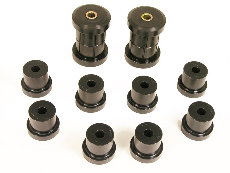 Prothane 7-1011-BL Black Rear Multi Leaf Spring Eye and Shackle Bushing Kit