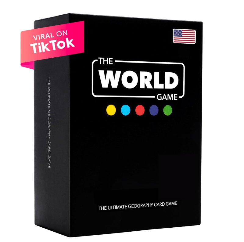 The World Game - Geography Card Game - Educational Games for Kids, Family and Adults - Cool Learning Gift Idea for Teenage Boys & Girls 8-12 with Map - Image 1