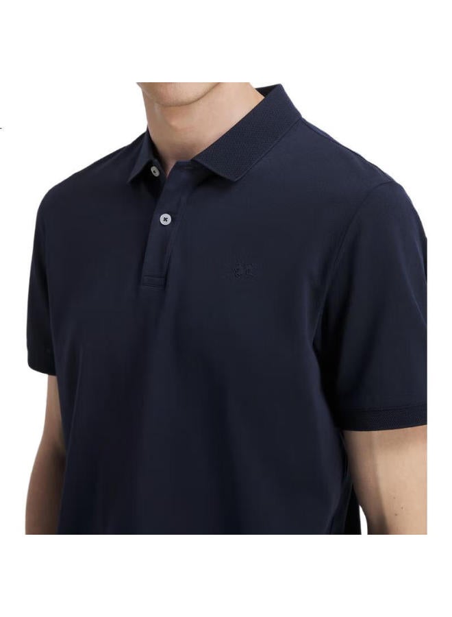 Youngor Men'S Summer Youth Men'S Business Casual Short Sleeve Polo Shirt Navy Blue 2Xl - Image 1