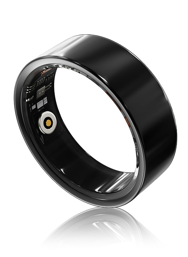 Smart Ring, Health Tracker for Women Men, Fitness Tracker with Heart Rate, Blood Oxygen, Sleep Monitor, Calories, Step Counter, IP68 Waterproof Smart Ring for iPhone & Android, No Subscription Fee (Black, 11#) - Image 1