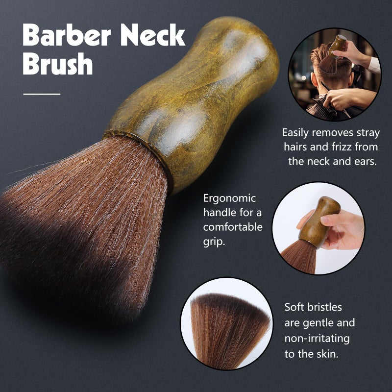 obeoby 9Pcs Barber Neck Duster Brush Set, Barber Accessories Cleaning Supplies for Hair Cutting All Hair Type Valentines Day Gifts for Husband - Image 3