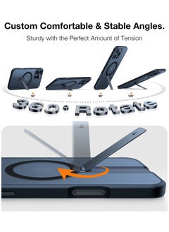 TORRAS Upgraded 360° Rotable Stand Magnetic Shockproof for iPhone 16 Pro Case with Full Camera Protection, Fit for MagSafe, 16FT Mil-Grade Shockproof Slim Phone Case for iPhone 16 Pro 6.3", Black  - Image 3