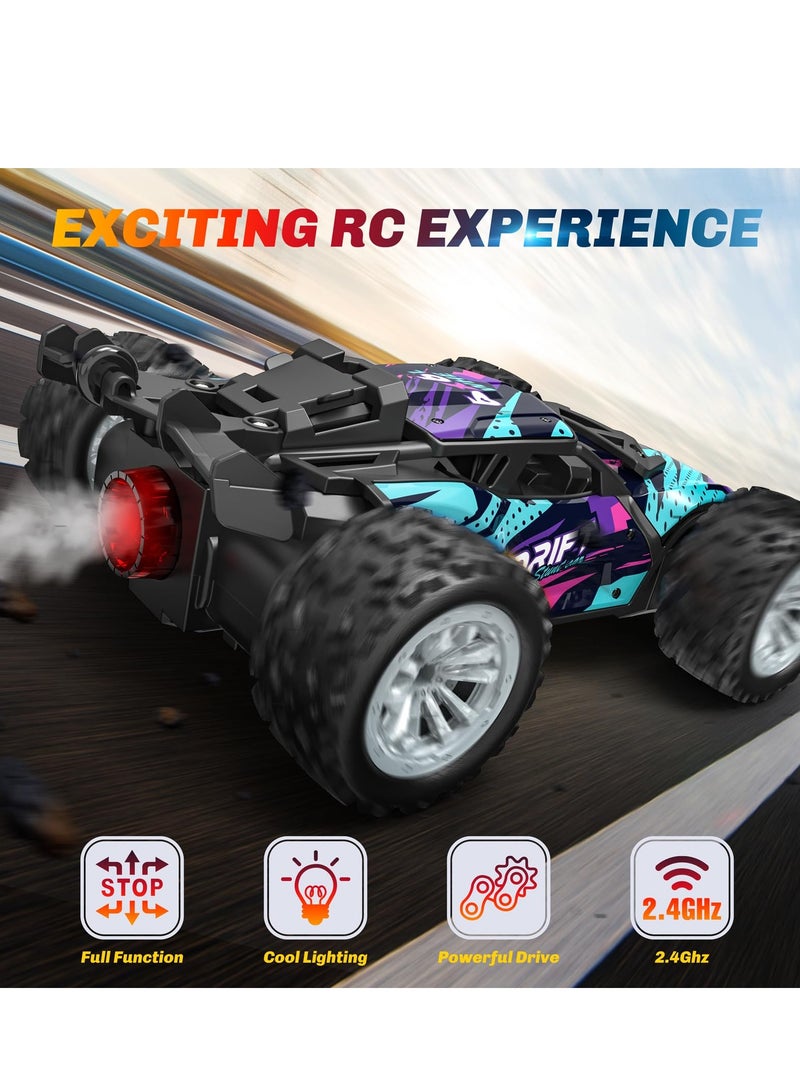 Excefore Remote Control Car, 2.4GHz Spray Hobby Rc Racing Car with Rechargeable Batteries, Suitable for Boys Girls Birthday Gift - Image 2