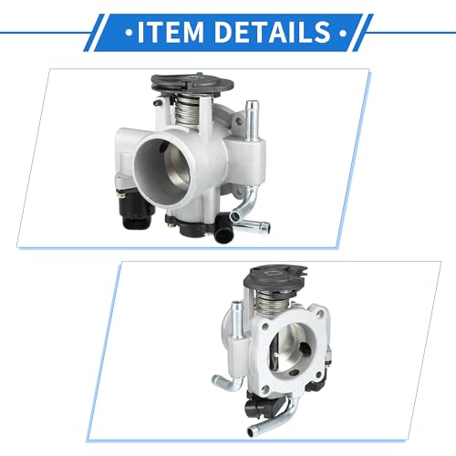 VekAuto Throttle Body Assembly Compatible for Chevrolet Aveo 1.6L L4 - Gas 2004-2005, 53.5mm Aluminum Alloy Silver Tone Engine Throttle Body Actuator - Image 5