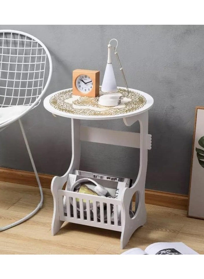 Generic White PVC Side Table – Modern & Durable Table for Living Room or Bedroom  - Image 4