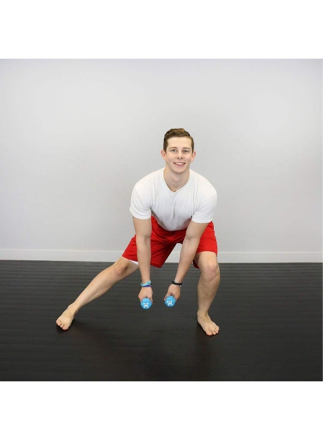 CanDo Vinyl Coated Dumbbell - 10-Piece Set - 2 Each 1, 2, 3, 4, 5 - Image 2