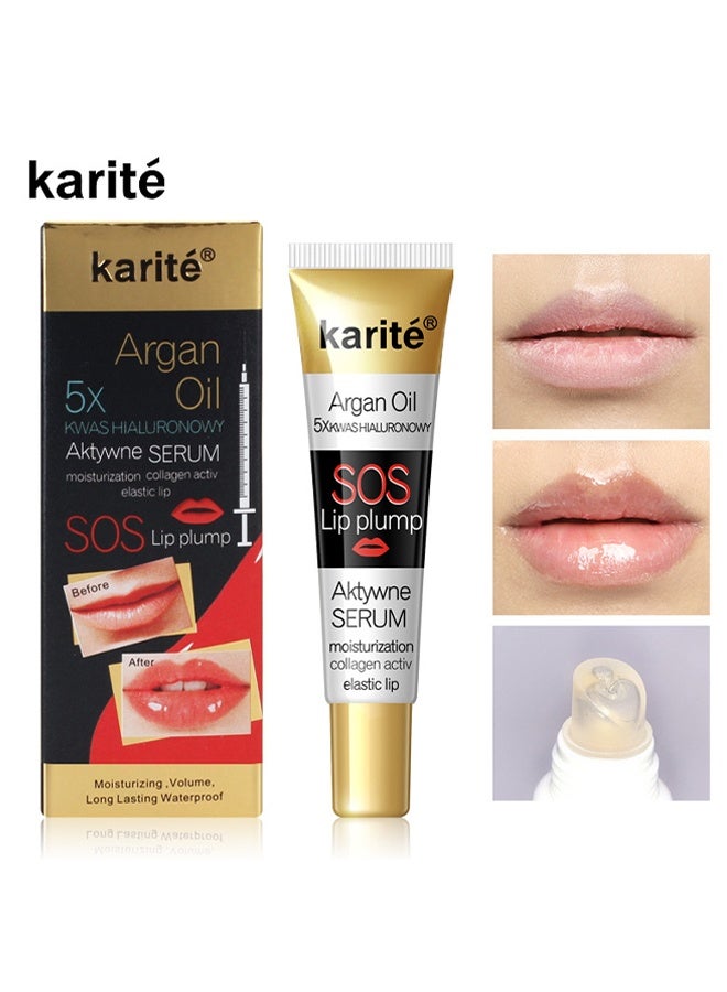 كاريت شفاه ، ممتلئة ، ملمع شفاه للمكياج الطبيعي ، مصل شفاه ممتلئ للعناية بالشفاه ، بلسم ملمع الشفاه ، حشو شفاه طبيعي مع فيتامين E للحصول على شفاه أكثر نعومة وأكبر وامتلاء - Image 1