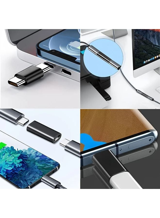 3PCS Black USB C Extension Adapter Set 10Gbps PD60W Enhanced Connectivity - Image 5