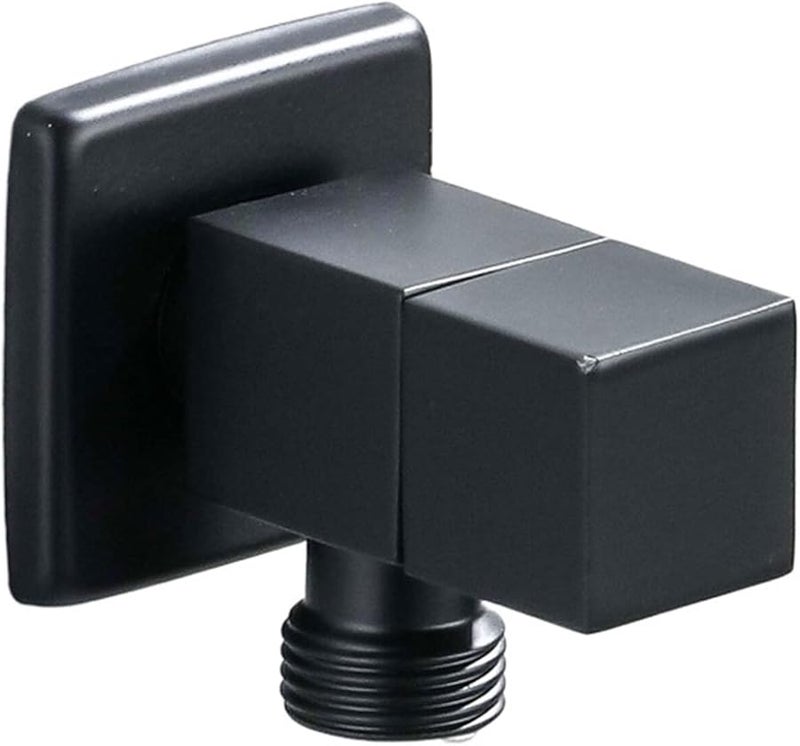 Black Solid Brass Chrome Triangle Angle Valve 1 2 x 1 2 Square Bathroom Toilet Accessory - Image 2