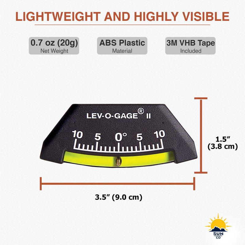 Sun Company Lev-o-Gage II - Marine Clinometer | Fore and AFT Trim Aid | Shatterproof Flex-Tube Design Boat Clinometer - Image 5