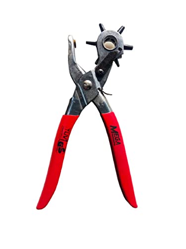 TMC Heavy Duty Leather Hole Punch Hand Pliers Belt Watch Bands Straps Dog Collars Saddles Shoes Home or Craft Projects Easily Punches Perfect Round Holes - Image 1