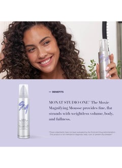 monat MONAT Studio One™ The Moxie™ Magnifying Mousse -Lightweight Hair Mousse, Long-Lasting Anti Frizz, Helps Create Voluminous Style w/Touchable Hold. Soft Texture w/out The Crunch - Net Wt. 170.1 g / 6  - Image 4