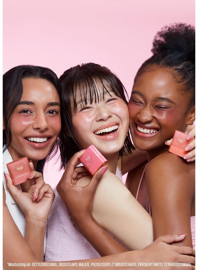 KAJA Dewy Bar - Creamy Multi-Stick Blusher & Lip Balm, Korean Cream Blush Stick for Cheeks and Lips, 45% Moisturizing Oil, Apple Extract, Vitamin-Hyaluronic Acid Infused, 02 Strawberry Sorbet,10g - Image 5