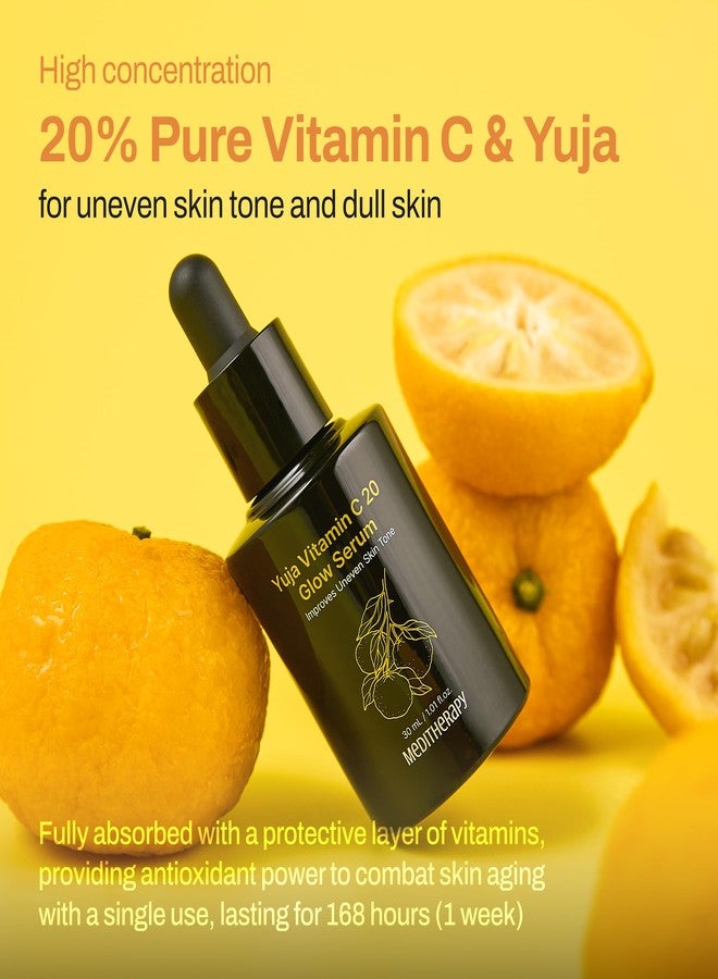MEDITHERAPY Yuja Vitamin C 20 Glow Serum - Korean Vitamin C Serum for Face with Yuja Oil - Dark Spot Correcting Glow Serum for Radiance, Enhancing Skin Clarity, and Improving Skin Tone and Elasticity -1.01 fl.oz - Image 2
