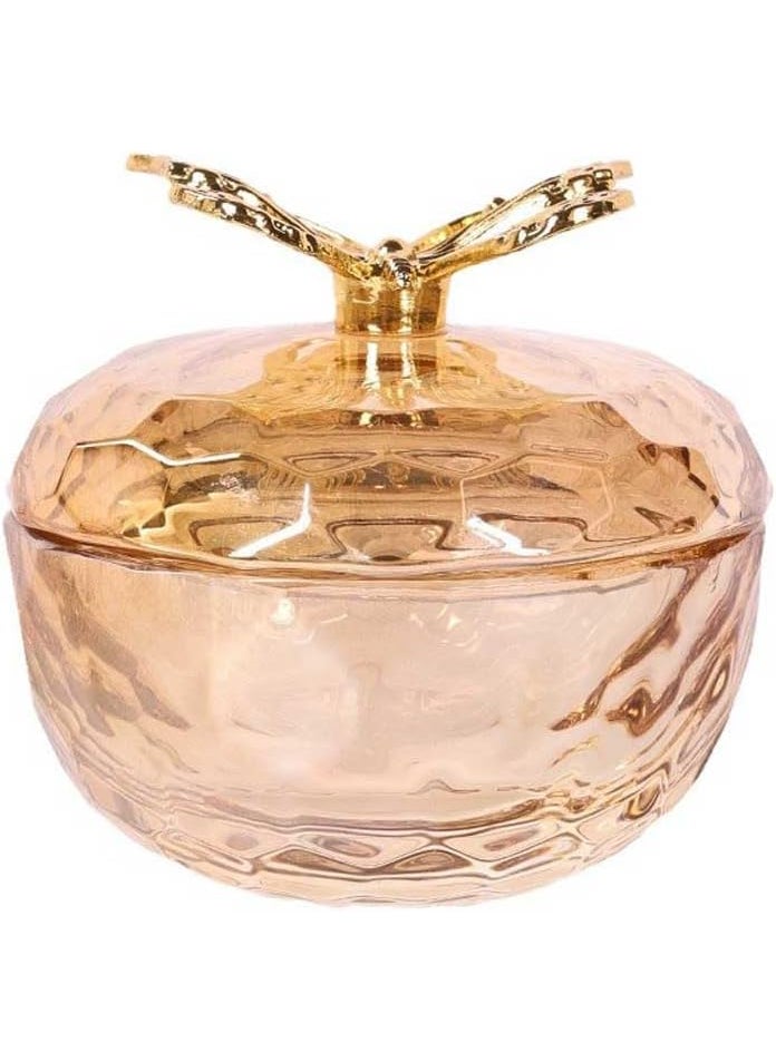 Teensery - Teensery Glass Crystal Dappen Dish with Butterfly Lid, Nail Art Acrylic Liquid Powder Cup Holder Nail Crystal Bowl Container Glassware Tool for Nail Art Manicure (1 Piece) - Image 1