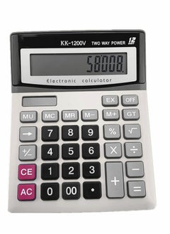 Solar Battery Desktop Calculator Large Dual Power Standard Function Business with 12 Digit LCD Display Convenient for Student Office, Home, Market