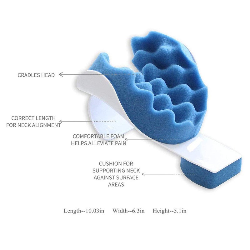 REPLEX وسادة، وسادة عنقية، وسادة تدليك عنقية زابريتا، وسادة علاجية لتخفيف الألم، وسادة دعم لتخفيف آلام الرقبة والكتف - Image 3