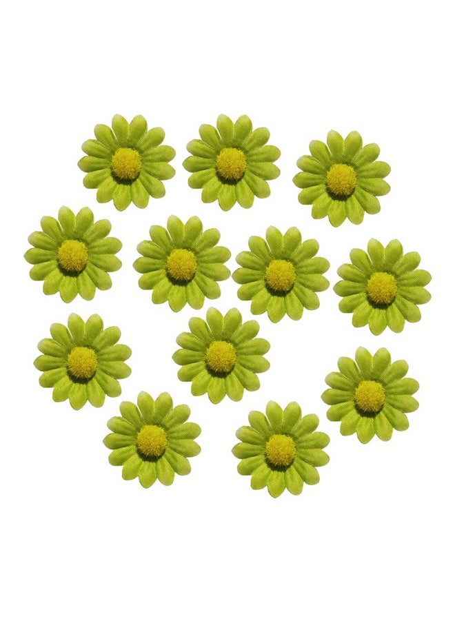 Backgarden 12pcs Womens Multi-colored Sweet Daisy Hair Clips Mini Sun Flower Hairpins Hair Accessory for Bridesmaid Wedding Photography (Light green)  - Image 1