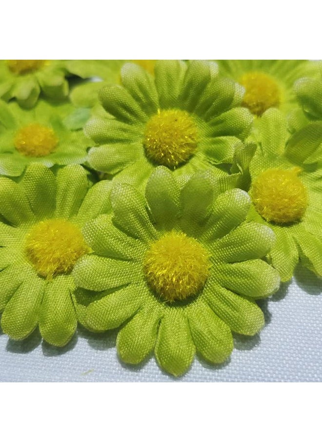 Backgarden 12pcs Womens Multi-colored Sweet Daisy Hair Clips Mini Sun Flower Hairpins Hair Accessory for Bridesmaid Wedding Photography (Light green)  - Image 3