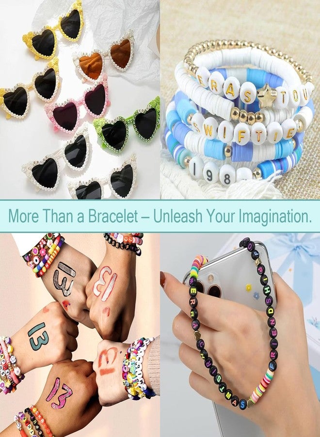 NITOPUPU Acrylic Letter Beads Alphabet Colorful Letter White Cube Beads for Friendship Bracelets and Gifts Souvenir Jewelry Making(6*6mm Cube,1000pcs) - Image 5