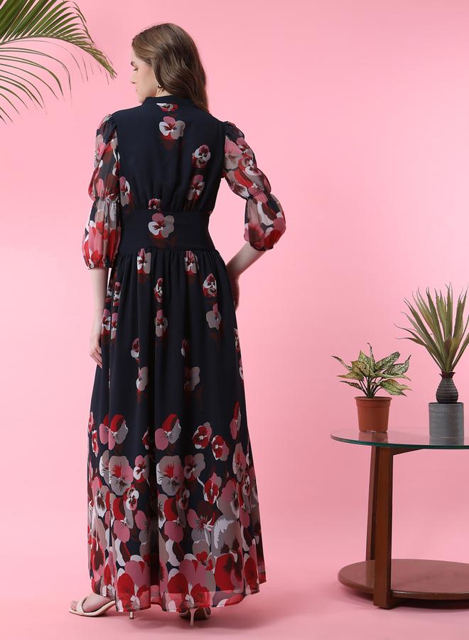 Mish Floral Chiffon Maxi Dress  - Image 4