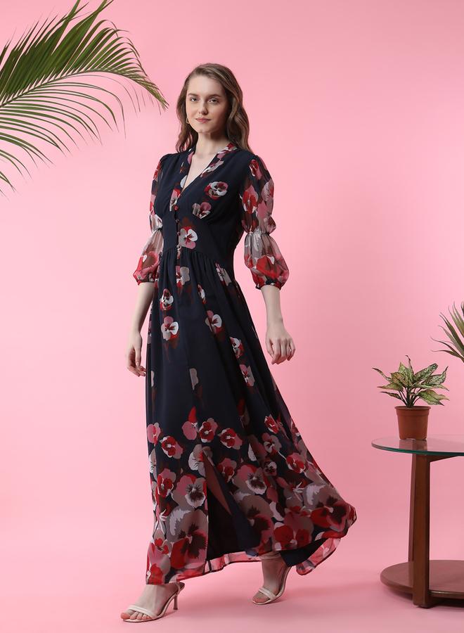 Mish Floral Chiffon Maxi Dress  - Image 3