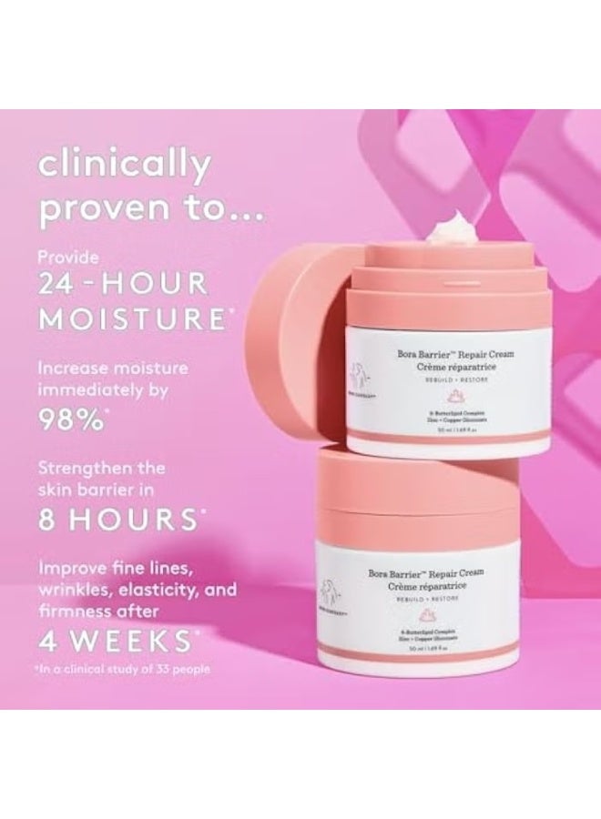 Drunk Elephant Bora Barrier Repair Cream - 50 ml/1.69 fl oz - Ultra-Rich Moisturizer - Clean Clinical Skincare - Cruelty-Free - Dermatologist-Tested - Free of Essential Oils, Silicones, and Fragrance - Image 4