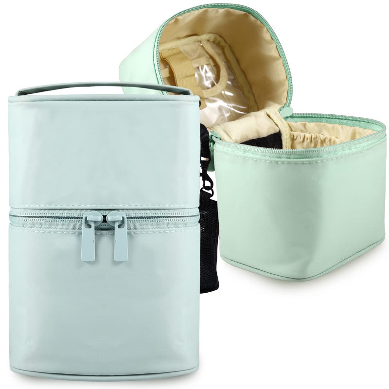 Bysiter Makeup Brush Organizer Artist Small Makeup Bag Brushes Set Case Professional Travelling Brush Pen Pencil Holder Make Up Cup Storage Organizer Case Pencil Pouch Cosmetic Bag for Travel - Image 1