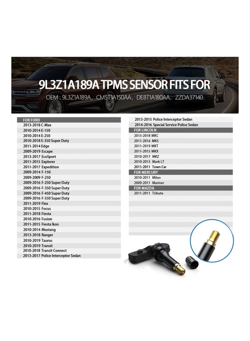 SOLARAE Pre-Programmed TPMS Sensor for Ford, Lincoln, Mercury - Tire Pressure Monitoring System Replacement Accessory 9L3Z1A189A - 1 Piece - Image 4