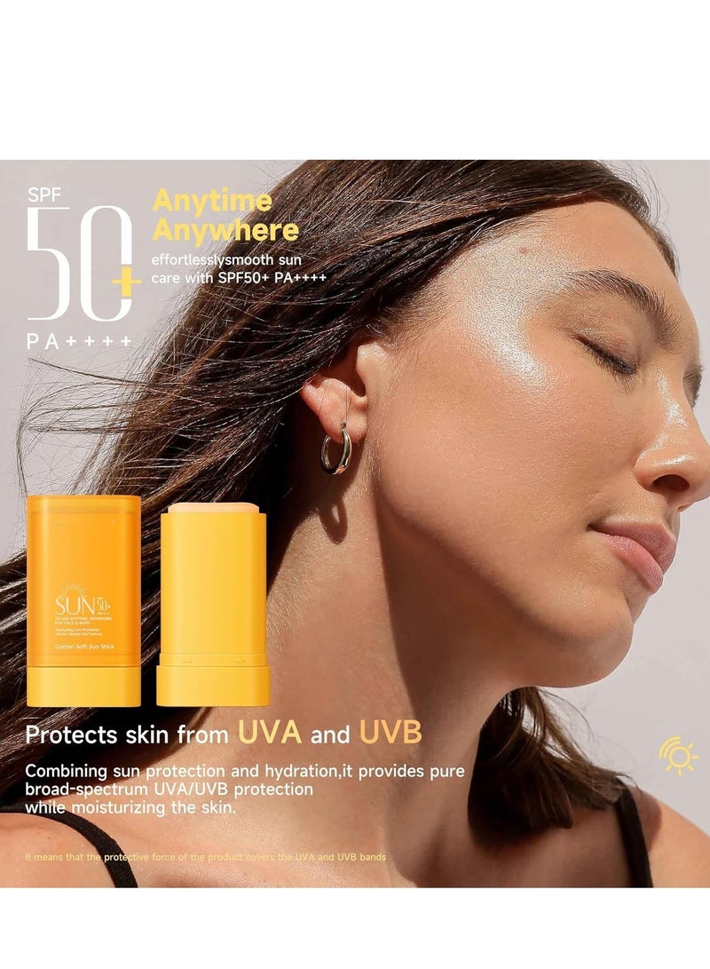DEROL Sunscreen Stick, UV Protection Sun Stick SPF50+ PA++++,  Non-Sticky Water-Resistant, for Face Body All Skin Types, No Eye Irritation, Outdoor & Daily Use - Image 2