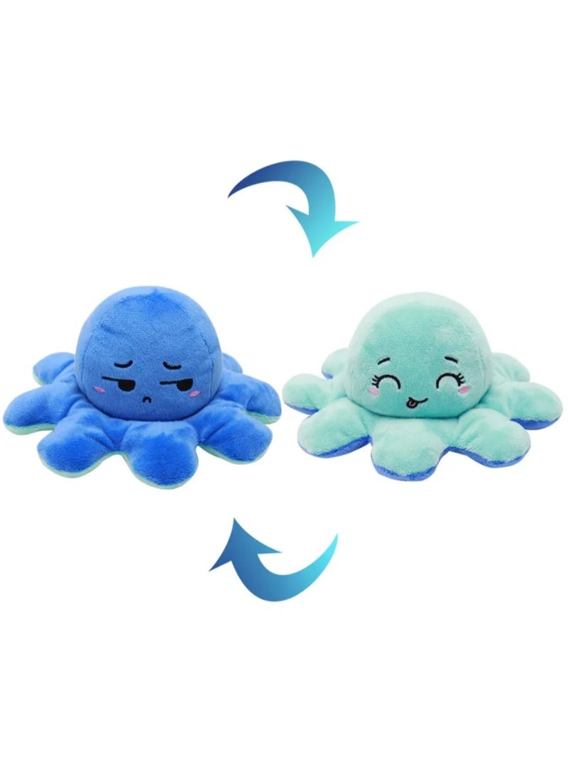Reversible Soft Octopus Plush Toy Expressing Emotions Stuffed Dolls (Random Color)  - Image 5