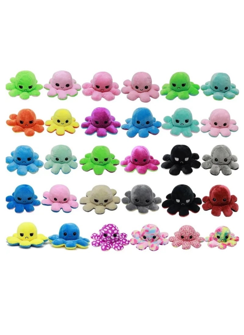 Reversible Soft Octopus Plush Toy Expressing Emotions Stuffed Dolls (Random Color)  - Image 3