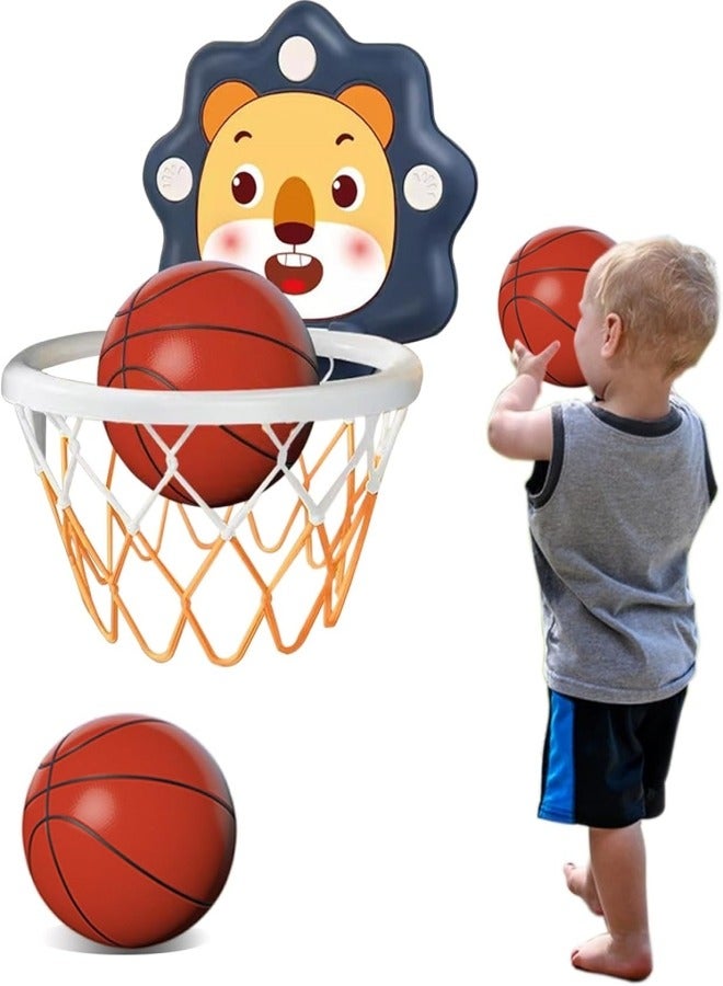 VarietyVoyageD Indoor Mini Basketball Hoop for Toddlers Kids Boys Age 3+ Bedroom,Adjustable Height,Space-Saving,Christmas Birthday Gifts Toy for Boys 3 4 5 6 7 8,Toddler blue Toys Age 3+ - Image 1