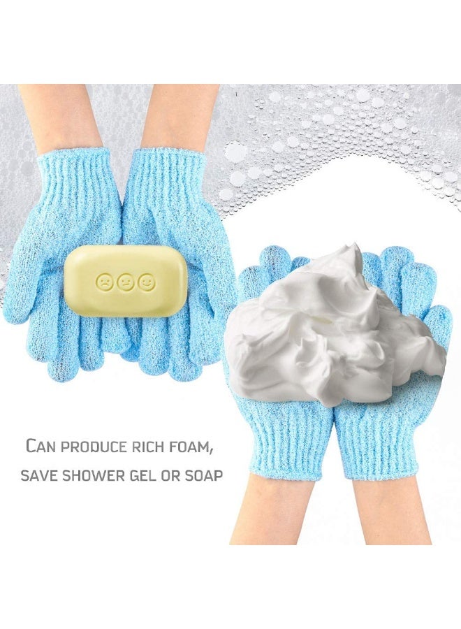 8 Pairs Exfoliating Gloves, Premium Scrubber, Double-Sided Bath Gloves, Body Scrubber, Dead Skin Remover, Bath Accessories for Women and Men (5 Colors) - Image 3