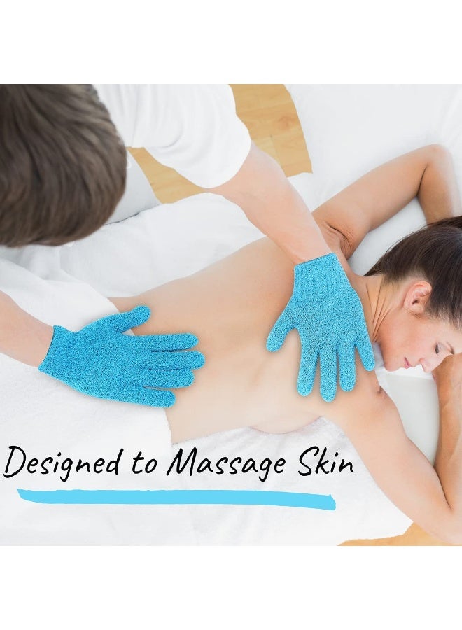 8 Pairs Exfoliating Gloves, Premium Scrubber, Double-Sided Bath Gloves, Body Scrubber, Dead Skin Remover, Bath Accessories for Women and Men (5 Colors) - Image 2