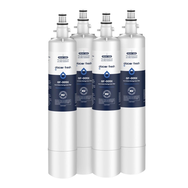 GLACIER FRESH Replacement for RPWFE, RPWF (Built-in CHIP) Refrigerator Water Filter, Compatible with GFE28GYNFS, GFE28GELDS, PFE28KELDS, PFE28KYNFS, GFD28GELDS, PWE23KELDS, PWE23KMKES, 4 Pack - Image 1