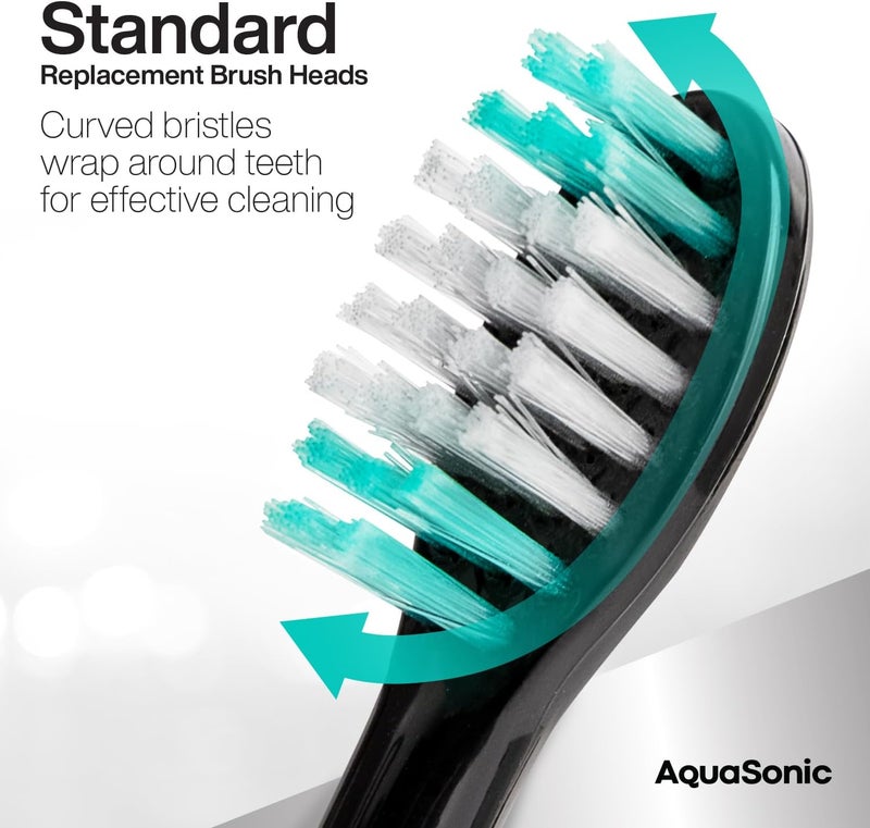 AquaSonic Black Series Replacement Brush Heads 2-Pack - Image 3
