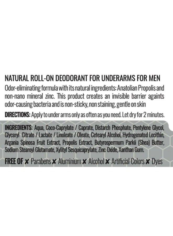 BEE & YOU Bee and You All Natural Deodorant for Men, Single Pack, Roll On, Propolis, Shea Butter, Mineral Zinc, Fresh Scent, Light, Fresh Cooling - Image 2