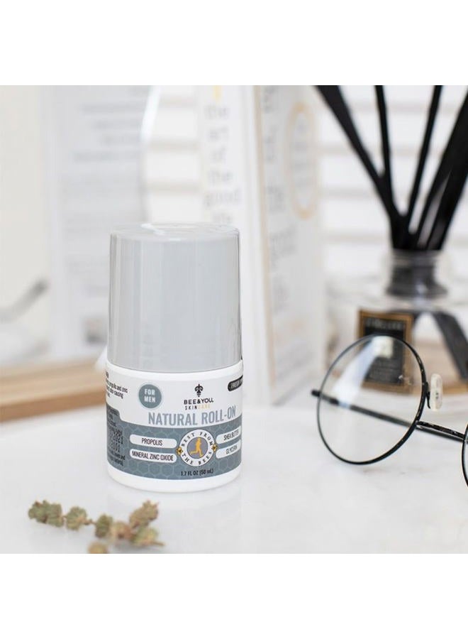 BEE & YOU Bee and You All Natural Deodorant for Men, Single Pack, Roll On, Propolis, Shea Butter, Mineral Zinc, Fresh Scent, Light, Fresh Cooling - Image 3