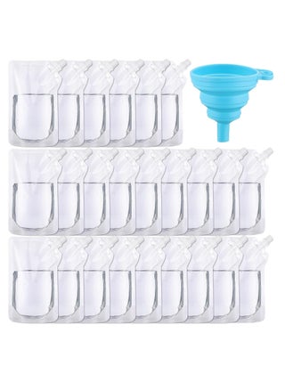 50 Pcs 16 Oz Reusable Plastic Flask Drink Pouches with Collapsible Funnel - Perfect for Travel, Parties, and More - pzsku/Z031DD2D7D0F4841EC1ABZ/45/_/1696993178/8d734408-714c-440b-82c2-066a5c9b8172
