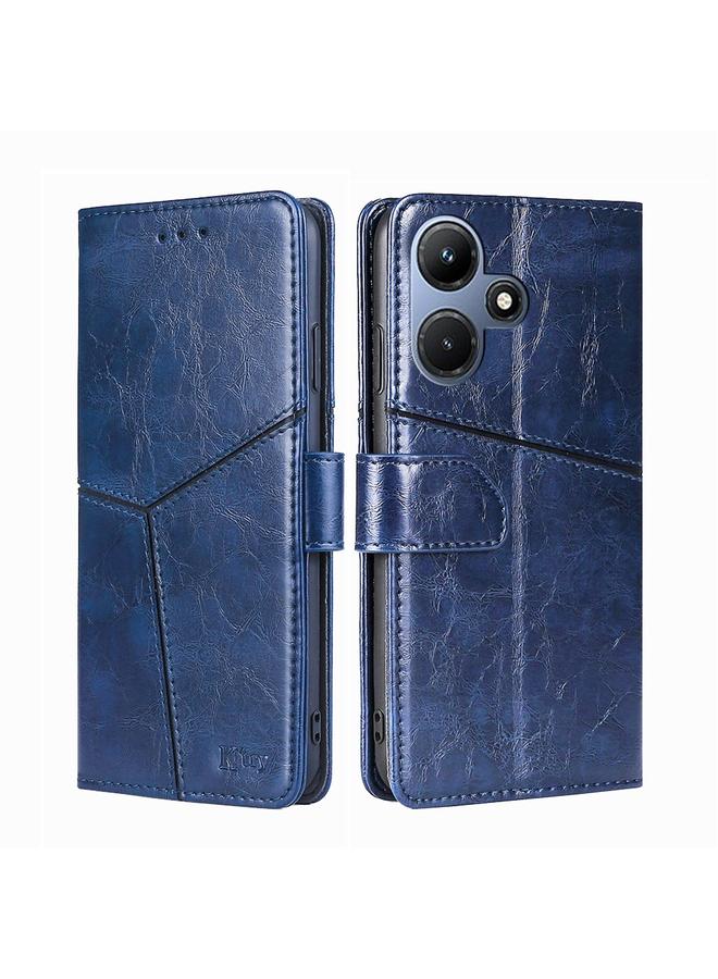 اس-توب جراب هاتف جلدي بخياطة هندسية لهاتف Infinix Hot 30i 4G - Image 1