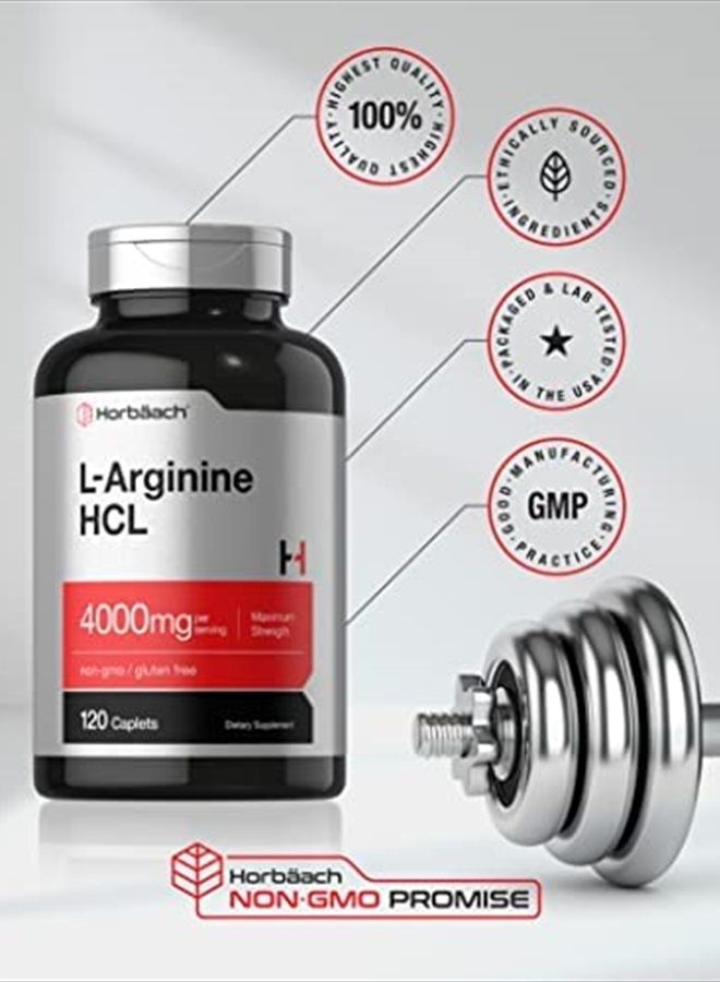 Horbäach L-Arginine HCL Caplets 4000mg 120'S