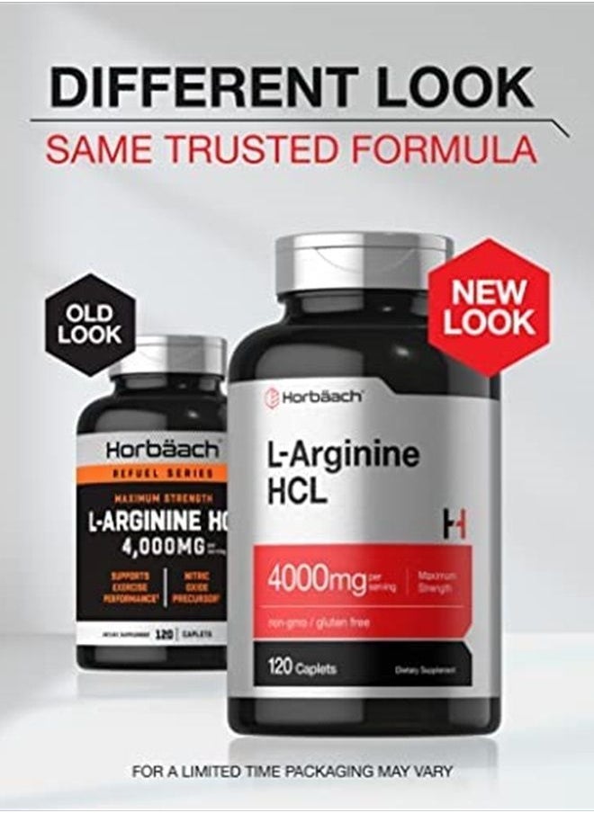 L-Arginine HCL, 4000mg - 120 Caplets
