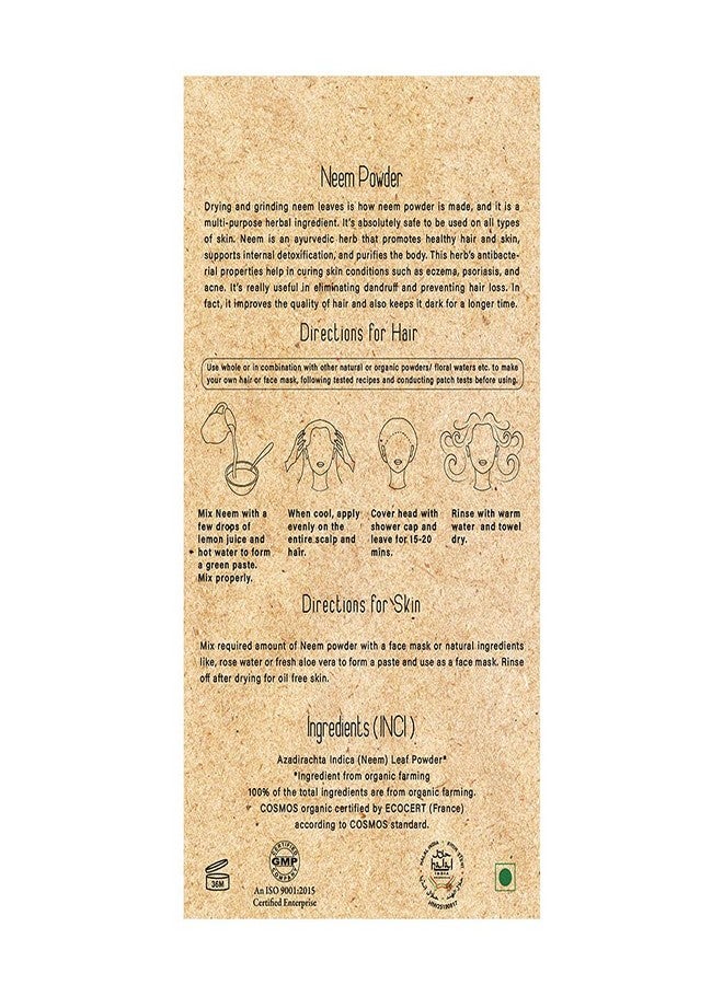 HERBAL ME HM Herbal Me Certified 100% Organic Neem Powder | Hair Cleanser For Deep Cleansing and soft hairs _120gm - Image 5