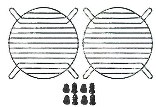 coolerguys 80mm Straight Wire Finger Grill Black with Screws (2 Pack) - Image 5
