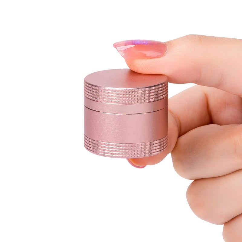 SOBAHIDO Small Pill Case Daily Pill Box - Portable Metal Pill Container for Pocket Purse, Single Waterproof Pill Holder for Vitamins, Cod Liver Oil, Medicine, Pill Organizer Pink - Image 1