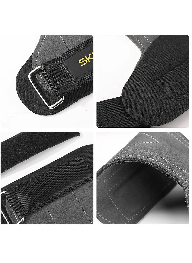 SKDK Grips For Weight Lifting, Weight Lifting Wrist Straps, Gym Grips Palm Guards, Non-slip Wrist Guard Equipment, Gym Fitness Hook Weight Strap For Cross Training, Weight Lifting, Kettlebells, (Black)  - Image 3