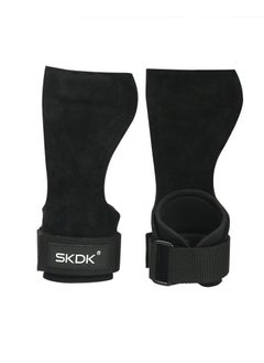 SKDK Grips For Weight Lifting, Weight Lifting Wrist Straps, Gym Grips Palm Guards, Non-slip Wrist Guard Equipment, Gym Fitness Hook Weight Strap For Cross Training, Weight Lifting, Kettlebells, (Black)  - Image 1